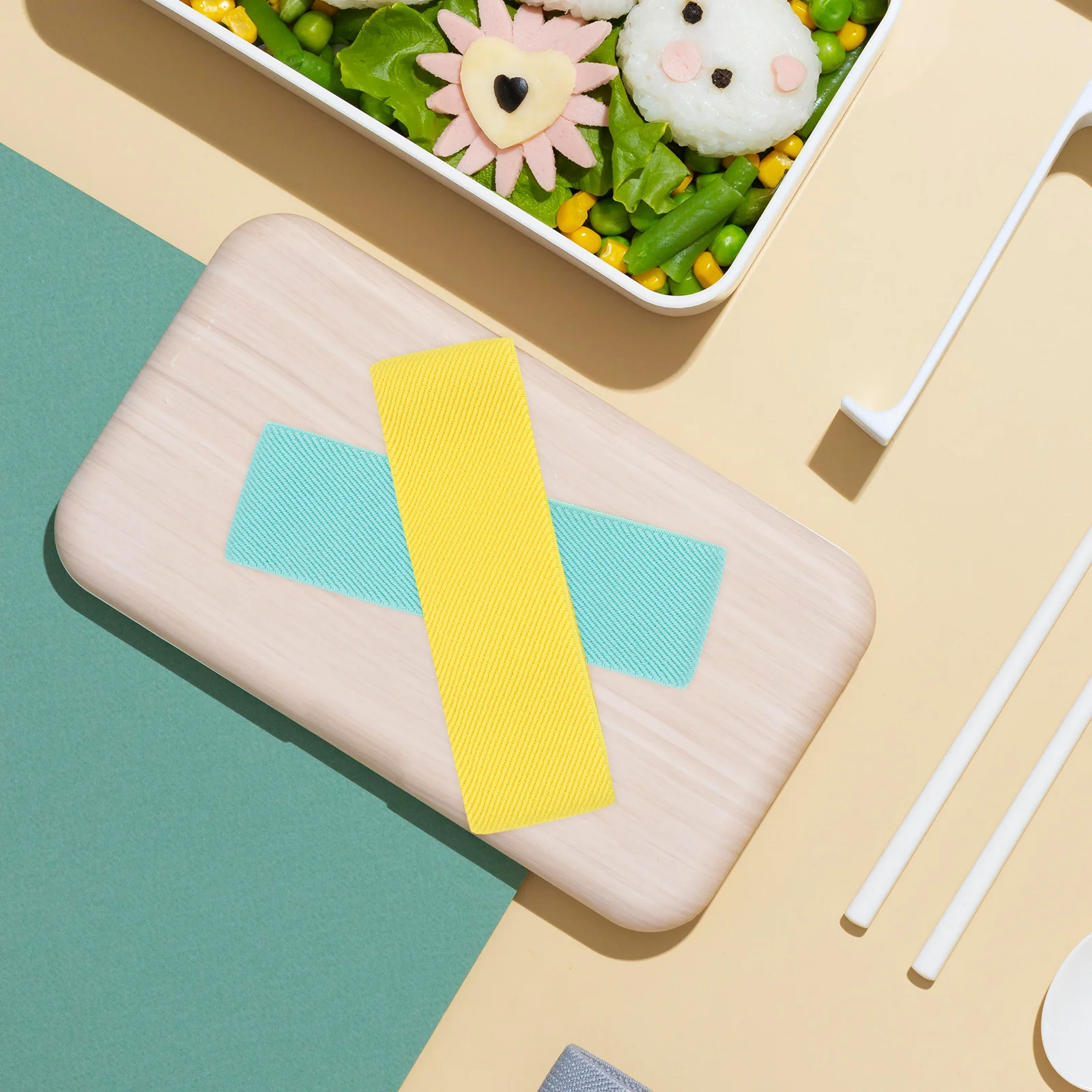 

4pcs Elastic Straps for Lunch Boxes Adjustable Sealing Bands Versatile Use Material Colorful Options Bento Fixing