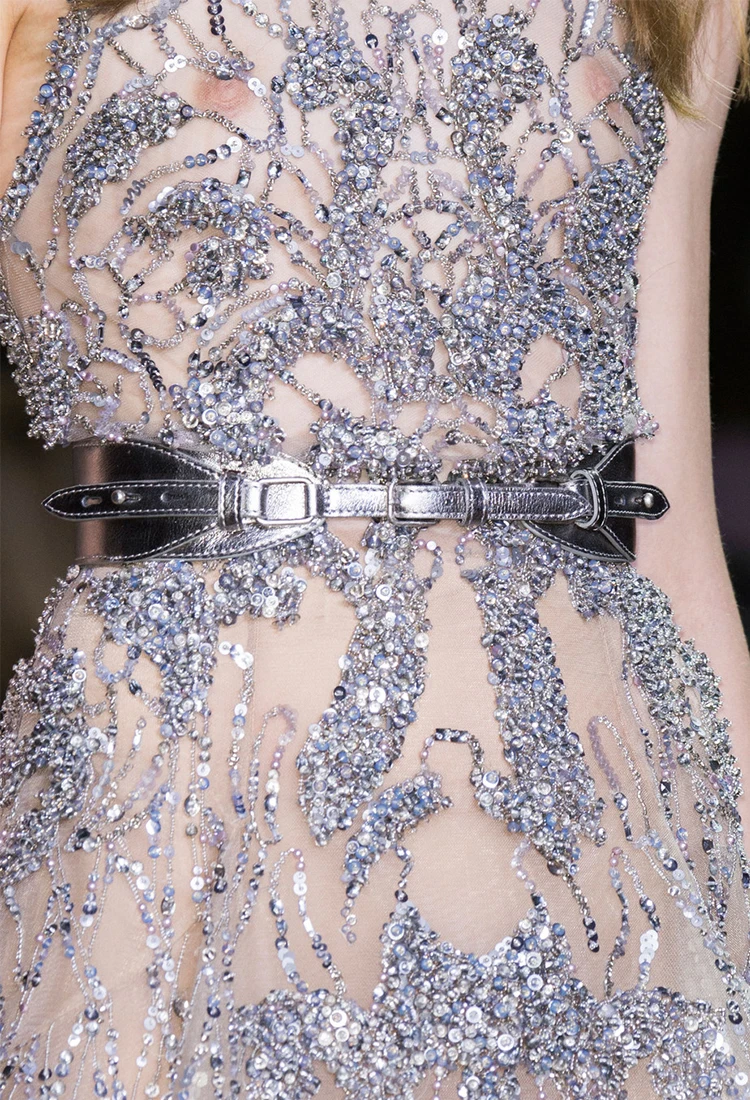 New Luxurious Elie Saab Beaded Grey Purple A-line فساتين السهرة vestidos de fiesta فساتين سهره evening dresses