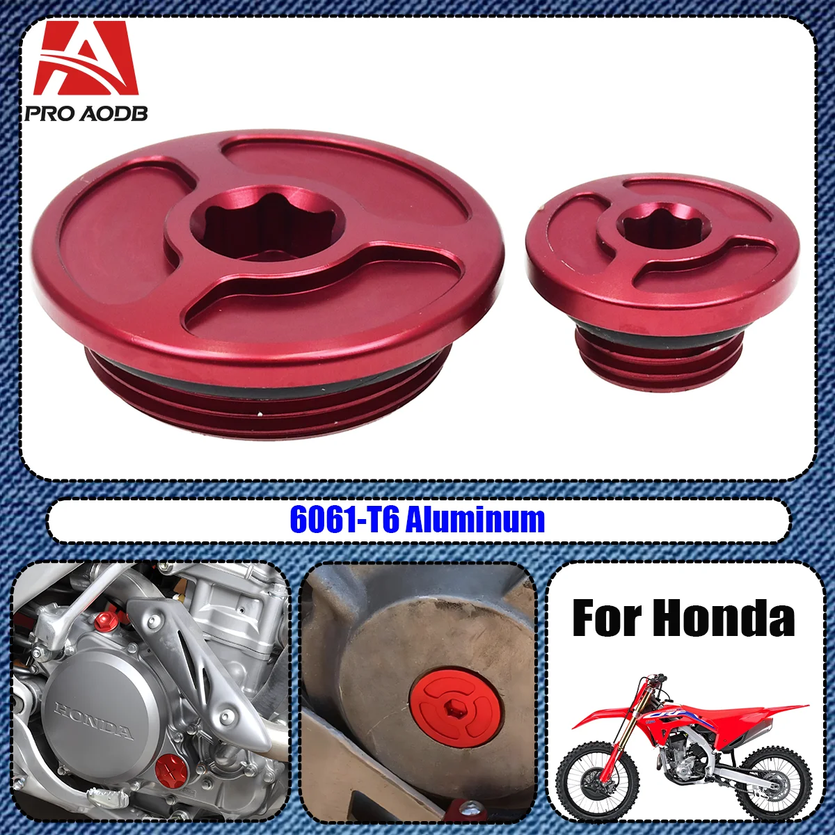 

For Honda CRF150R 250R 250X 450X 450R CBR600RR TRX400EX 450ER CRF230F CRF250L 250M Crankcase Cover Engine Timing Plug parts