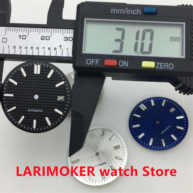 Esfera negra, blanca, Azul, Gris, verde, ajuste luminoso, movimiento NH35, NH36, 31mm, novedad