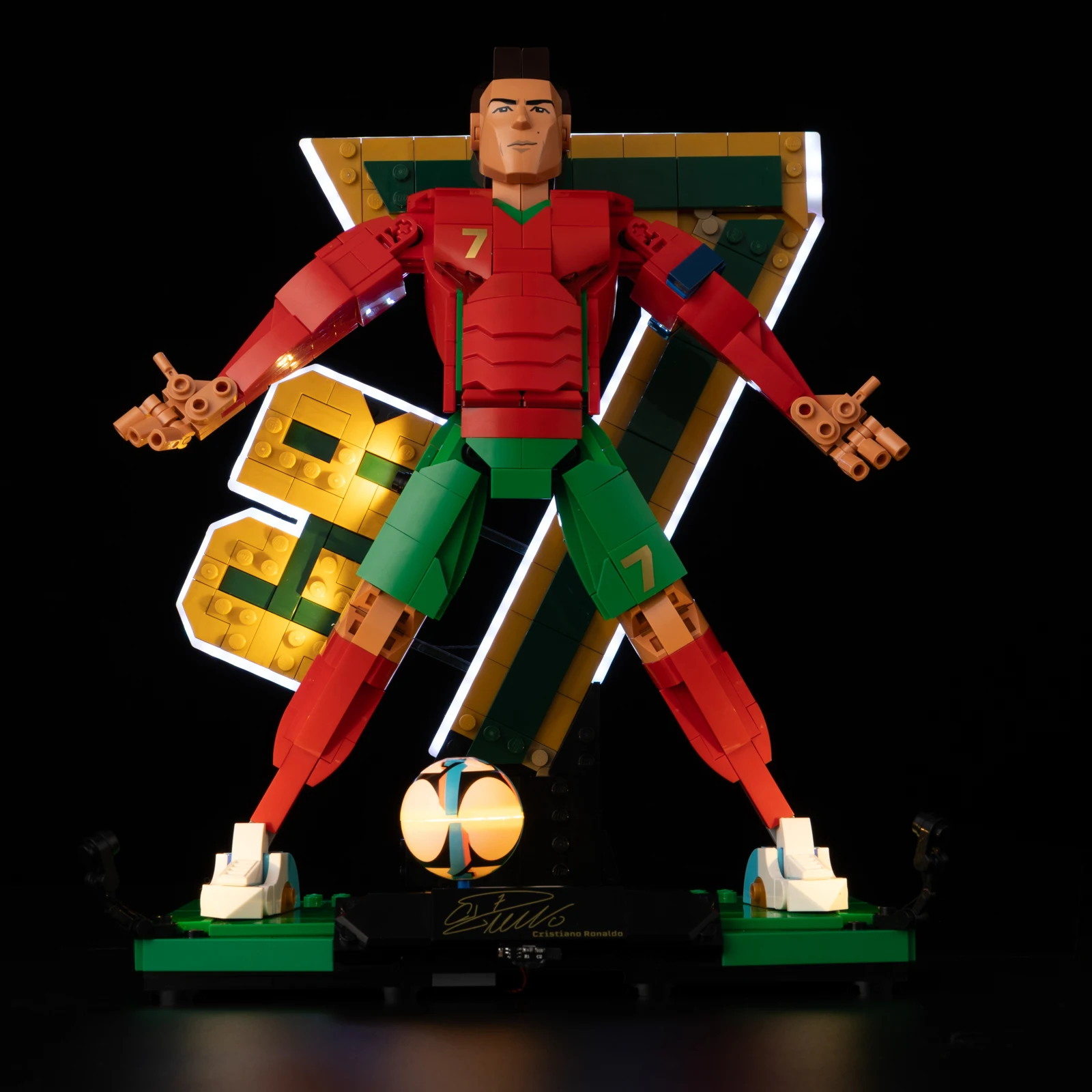 Obrázek 7: LED lehký sada vhodný pro lego 43016 ronaldo - fotbal legenda budova bloků