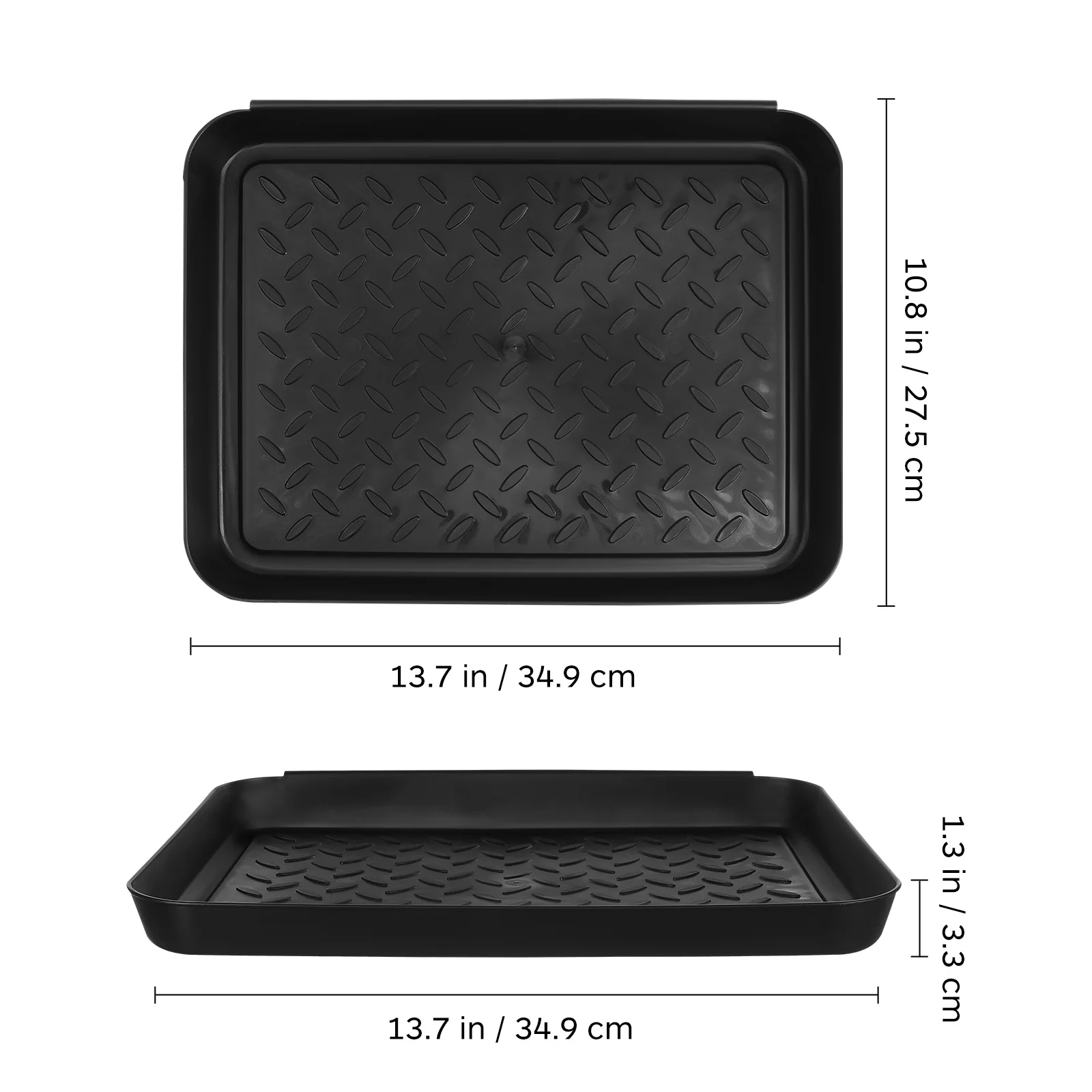 2 pcs Mud Boot Tray Plastic Drip Pan For Wet Shoes Non-Slip Floor Protection Shoe Tray For Entryway Indoor Outdoor Garden Use