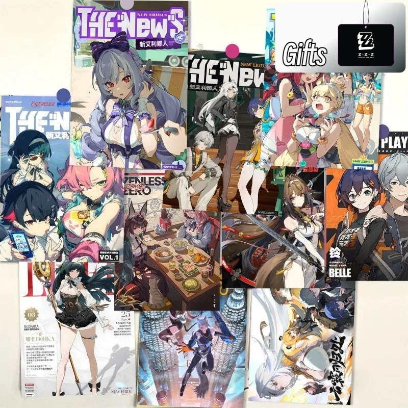 30pcs Zenless Zone Zero Anime Stickers Poster Ellen Joe Yi Xuan Vivian ZZZ Decals Laptop Motorcycle Phone Waterproof Sticker