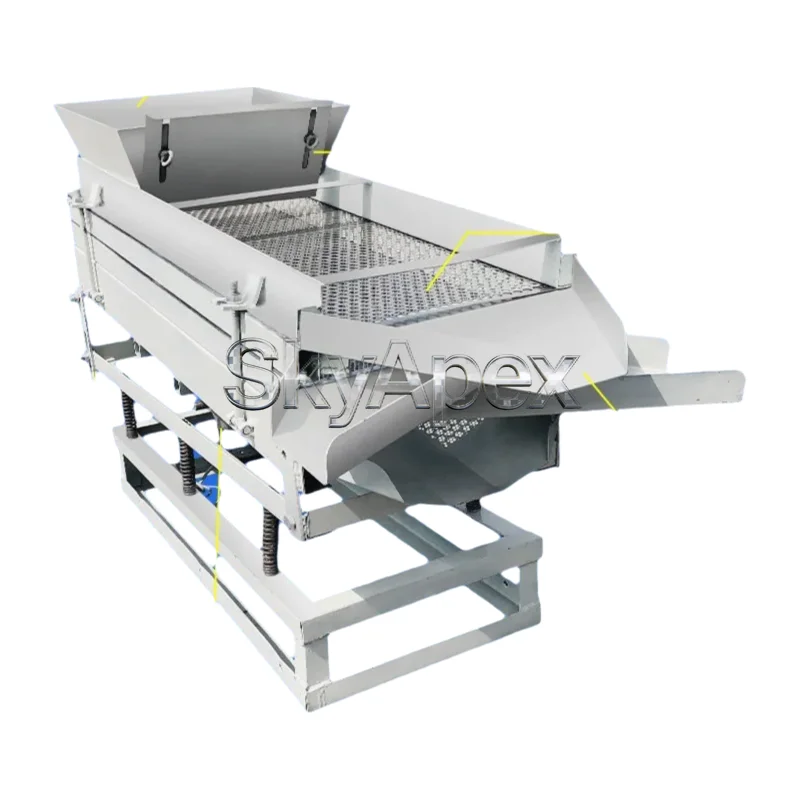Small Industrial Linear Screener Tea Vibrating Sifter Corn Soybean Bean Sorter Electric Sand Sieve Dry Screen Machine