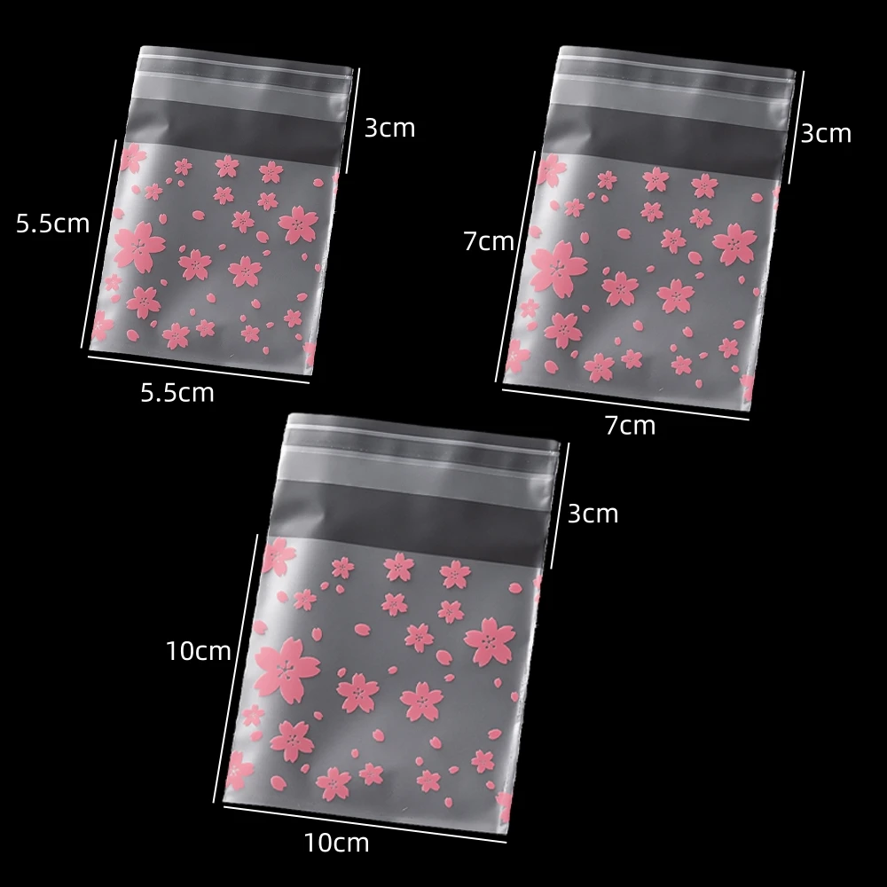 100PCS Plastic Cellophane Bag Sachet For Jewelry Small Businesses Cookies Gift Packaging Storage Organizer Supplies Wholesale