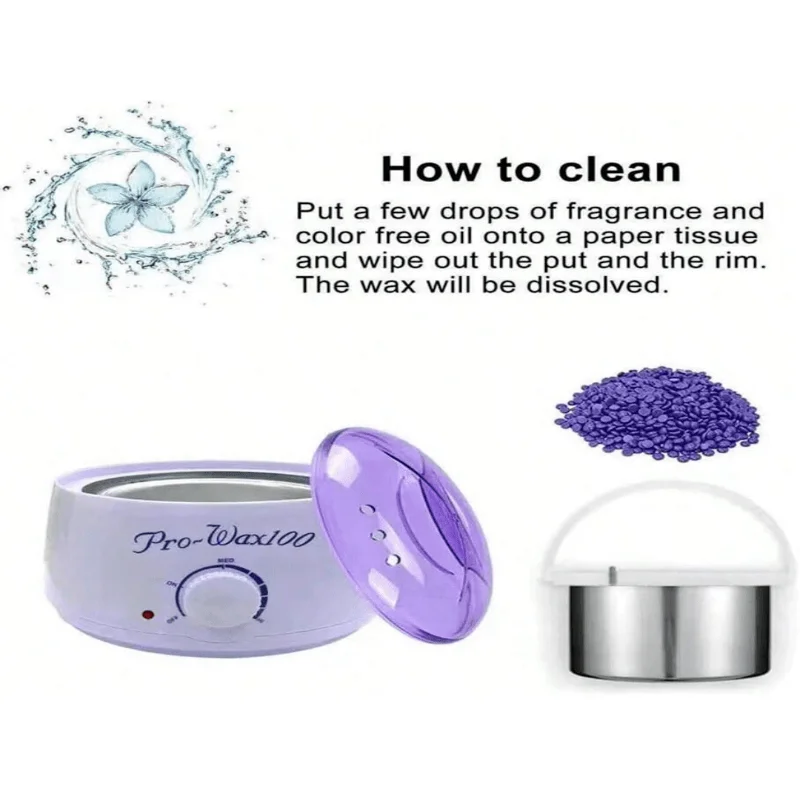 Waxing Kit,Wax Warmer For Painless Wax Heater Hair Removal Hard Wax Beans For Full Body, Legs, Face, Eyebrows, Bikini Wax For Wo