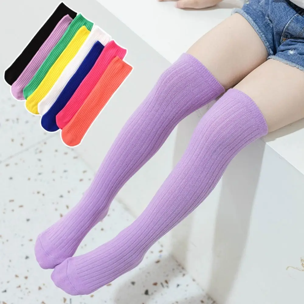 

for 3-12Y Baby Candy Color Cute Warmers Socks Kids Stockings Long Leg High Knee Socks