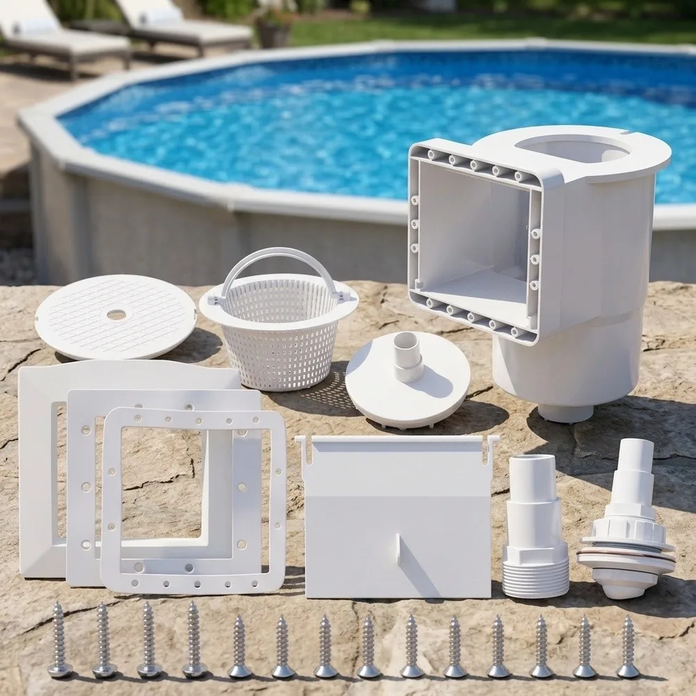 For Durable Pool Skimmer for kit for Above Ground Pools Compatible with Most Pumps Includes Complete Installation Components