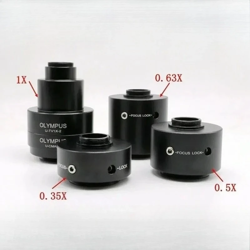 C-Mount Camera Lens Adapter Reduction for Olympus Trinocular Stereo Microscope Eyepiece 0.35/0.5/0.63/1x Minifier Adaptor Tools