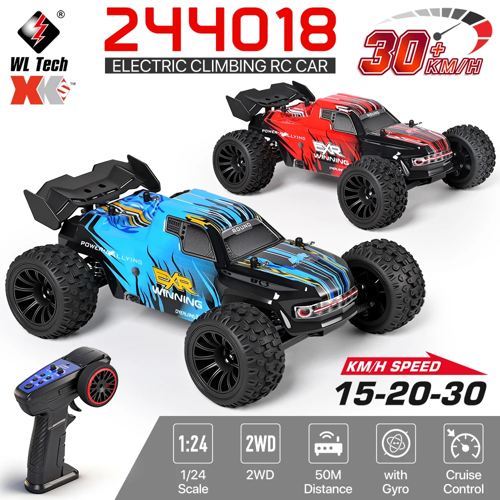 

WLtoys 1/24 RC Car 244018 2WD 30Km/h Off-Road Car With Gyro Cruise Control Drift Racing Toy