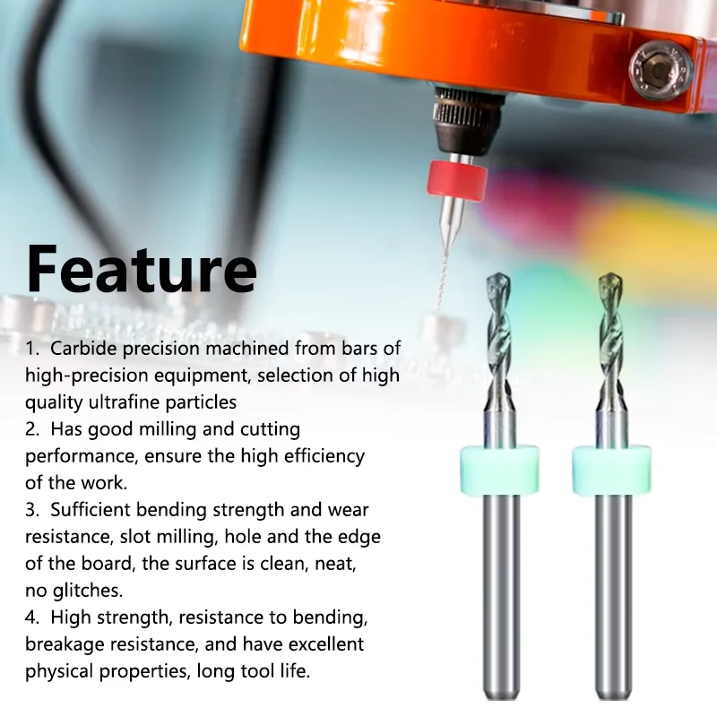 PCB Mũi 10 Chiếc 2.1-3.0Mm 1/8 ''Vỏ Hợp Kim Vonfram Súng Mini Khoan Cho PCB In Hình bảng Mạch Khoan Lỗ Dụng Cụ