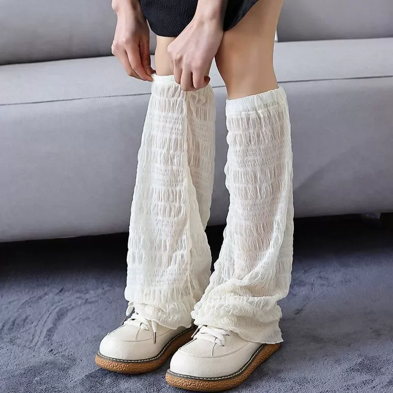 Y2k Leg Warmers JK Japanese Style Mesh Lace Socks Stockings Women Lolita Girls Kawaii Cute Knee Socks Leg Warmer Sun Protection