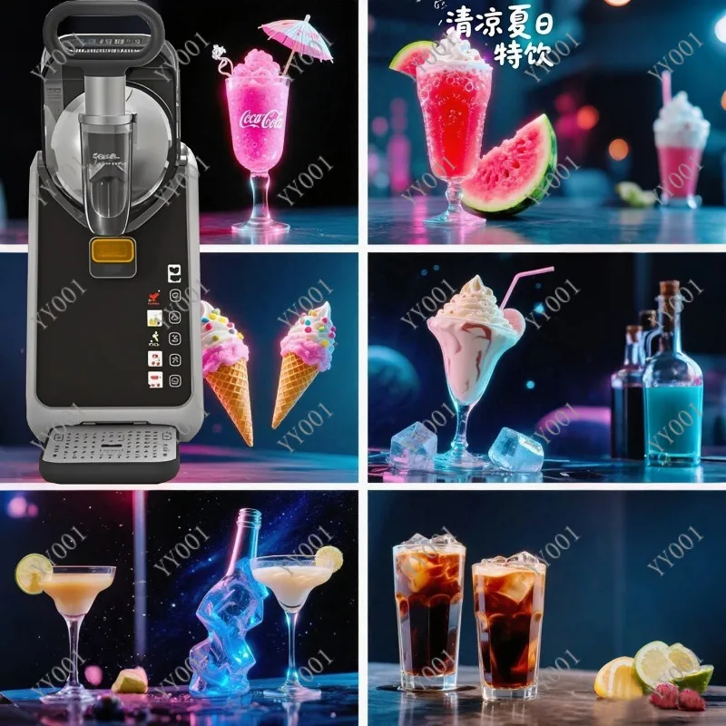 

Household Snow Melter Ice Slush Maker Frozen Treat Machine for DIY Milkshake Smoothie