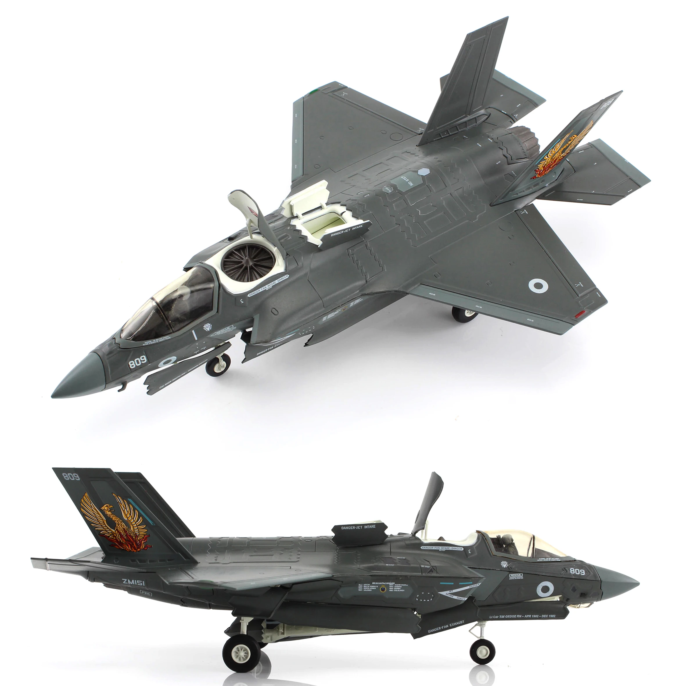 

1/72 HA4621 F-35B Lightning II stealth fighter model ZM-151 809 NAS RAF 2023 England Alloy Collection Model