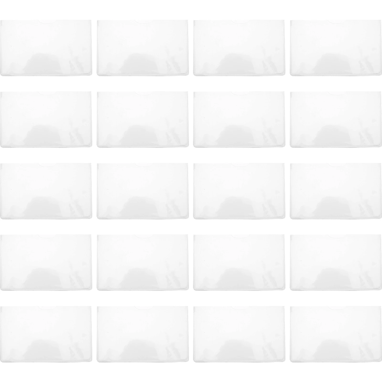 

20Pcs Clear PVC Card Holders Protection for Social Security Credit Business Cards High Transparency Easy Insertion