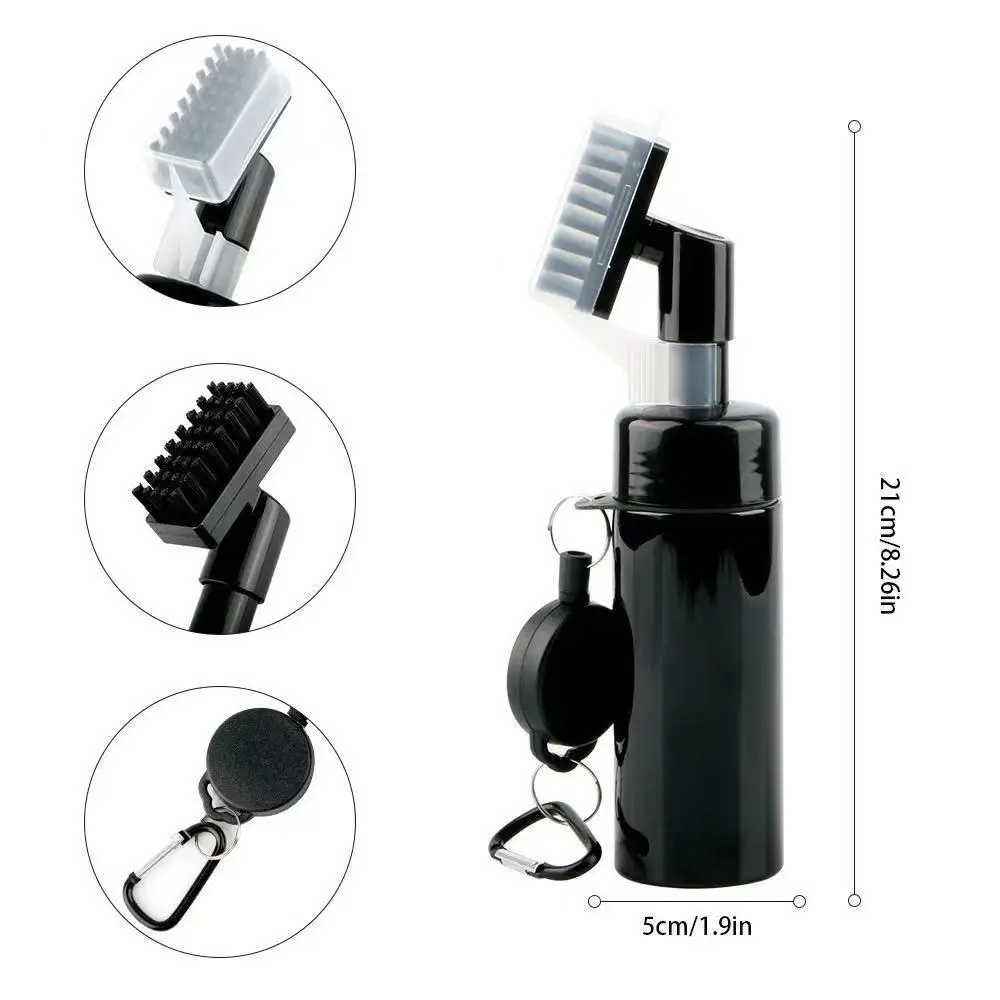 Golf Professional Club Groove Cleaner Brush With Leakproof Spray Squeeze Bottle Club Portable Cleaning Kit Tool Easy Cleaning