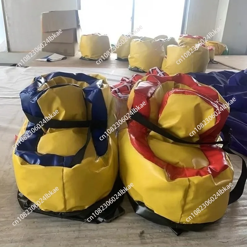 Parent-child team building sports game pvc giant bubble football shoes
