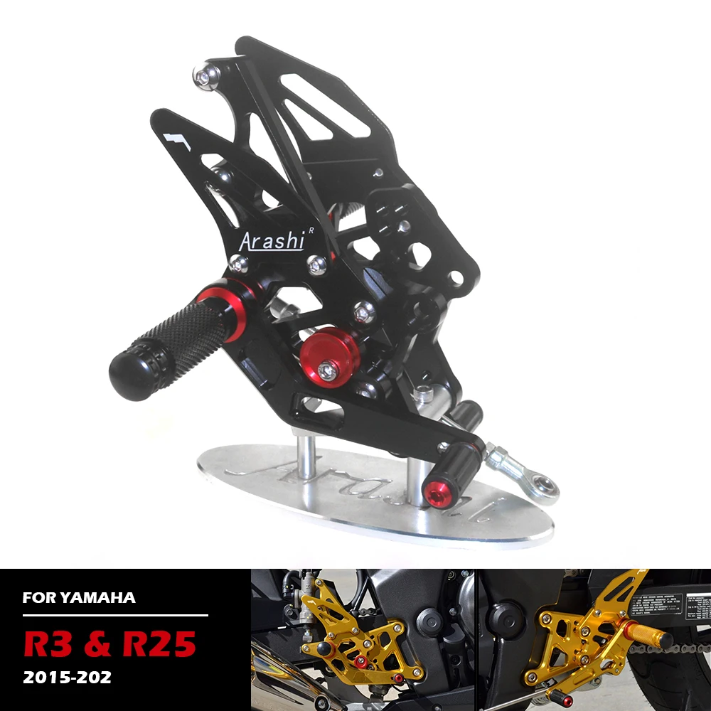 

R3 R25 Motorcycle Aluminum Alloy Adjustment Rider Motorcycle Footrests For YAMAHA R3 R25 2015-2022 Accessories