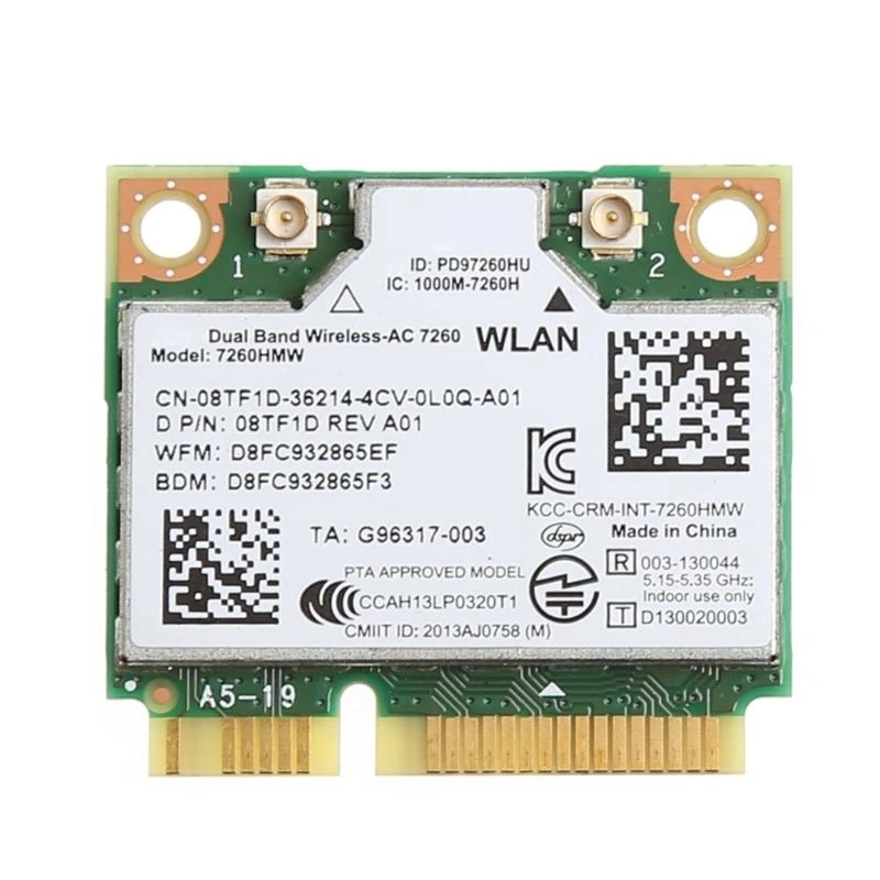 L9NA 876M Dual Band 2.4+5G Bluetooth-compatible V4.0 Wifi Wireless Mini PCI-Express Card For Intel 7260 AC for 7260HMW