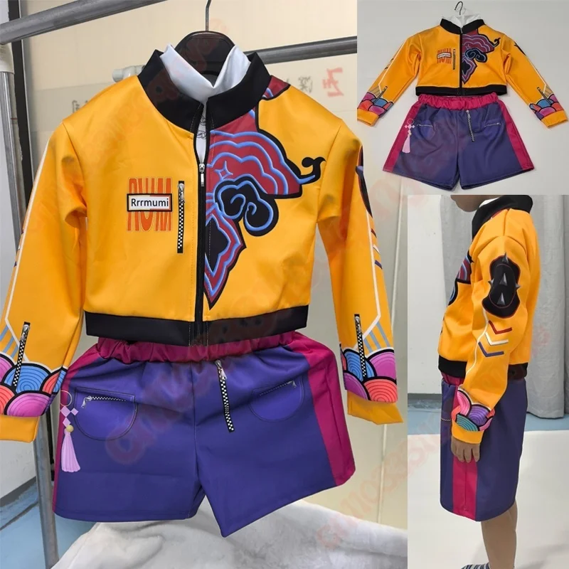 K-Pop Rumi Zoey Mira Demon Hunters disfraz de Cosplay para niña actuación de Halloween patrón impreso 3D ropa de juego de rol para niños