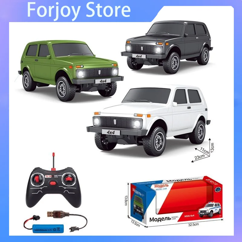 1:12 Simulation Russian Niva Off-Road Vehicle Remote Control Car Toy Charging Lada Pickup Truck Car Model Kids Adult Gift Toy