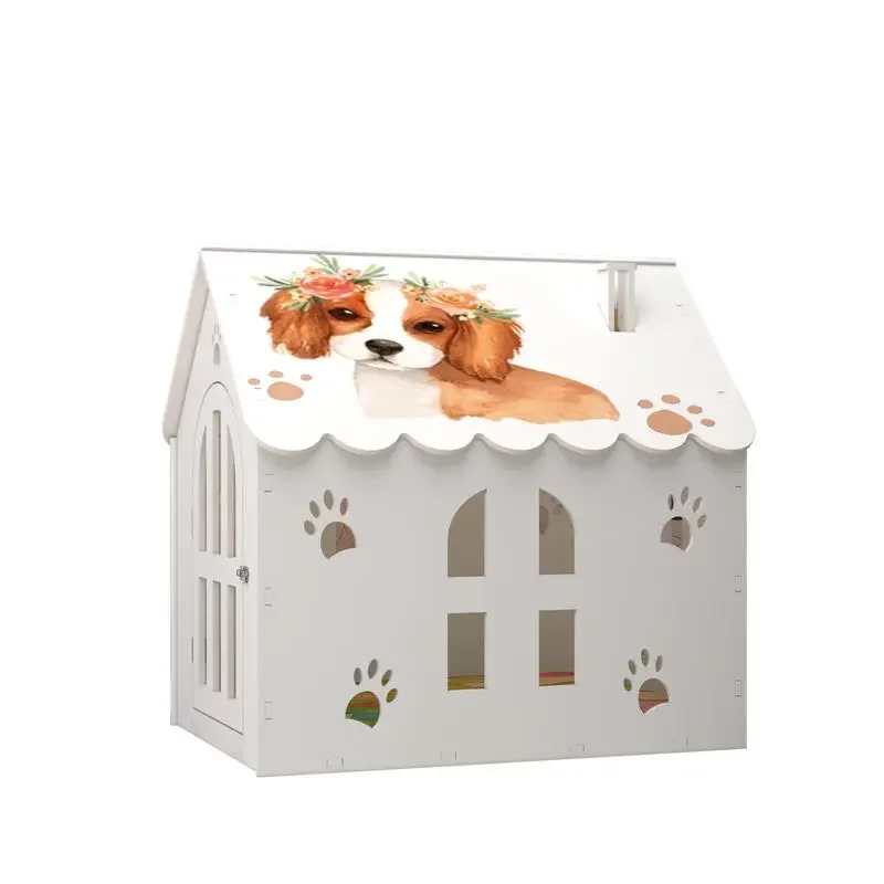 Dog Kennel for Pomeranian Teddy Dog Villa Removable and Washable Plastic Pet Kennel Cat Kennel Dog House