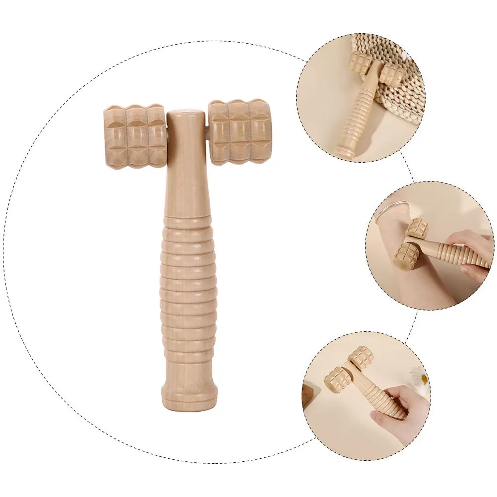 

Wooden Massage For Face Neck Shoulder Body Muscle Relief Smooth Natural Wood Roller Massager Facial Roller Tool