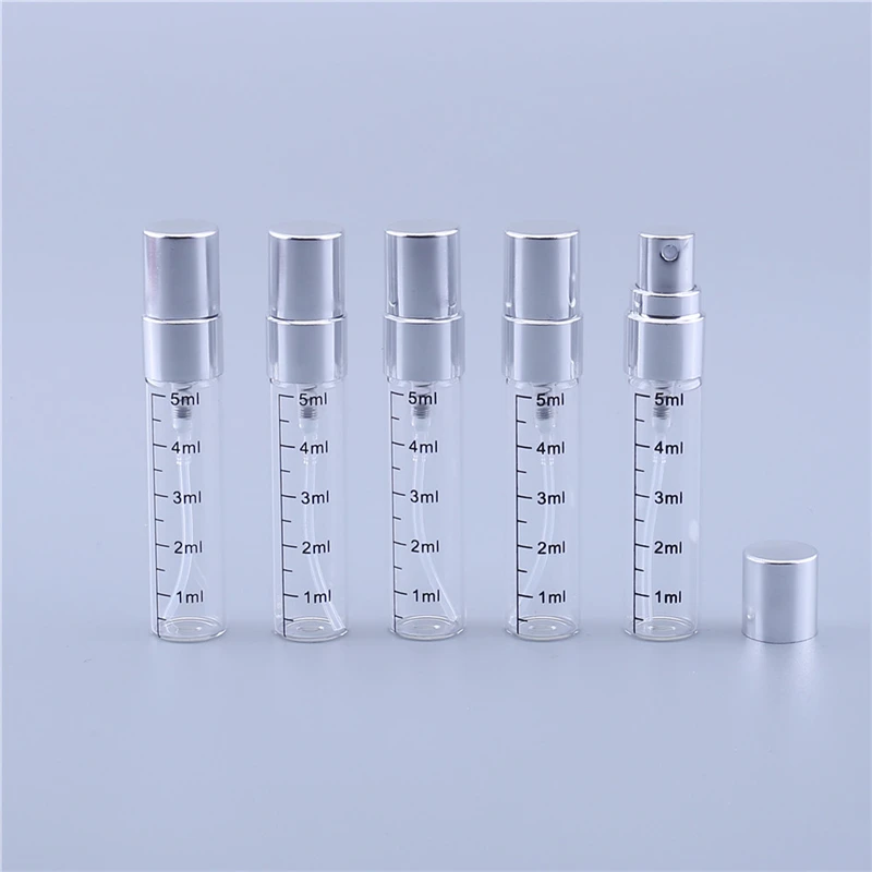 1000pcs 5ml Glass Empty Cosmetics Packaing Toner Spray Perfume Bottle With Calibration Portable