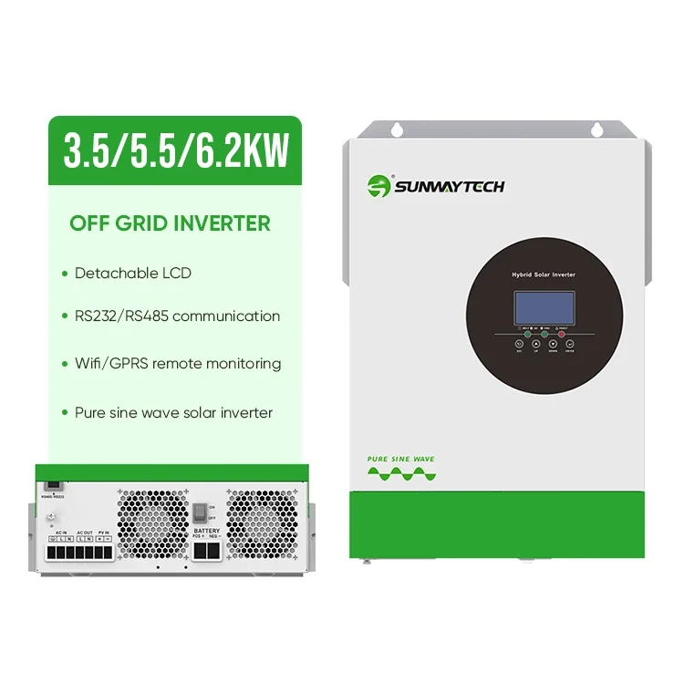 Gorąca sprzedaż Inwerter solarny poza siecią 5,5 kW 48 V Czysta fala sinusoidalna inteligentny falownik solarny SUNWAY Inwertery dla domu