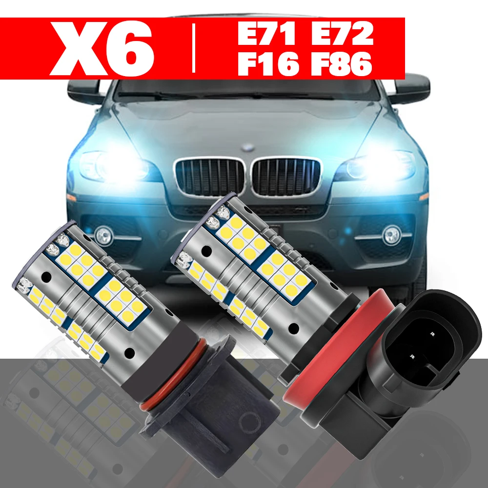 

For BMW X6 E71 E72 F16 F86 2008-2019 2pcs LED Daytime Running Light DRL Accessories 2010 2011 2012 2013 2014 2015 2016 2017 2018