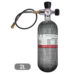 TUXING 4500Psi 2L Carbon Fiber Cylinder High Pressure Tank Scuba Diving Tank with Fill Station Regulator Joint Valve M18*1.5