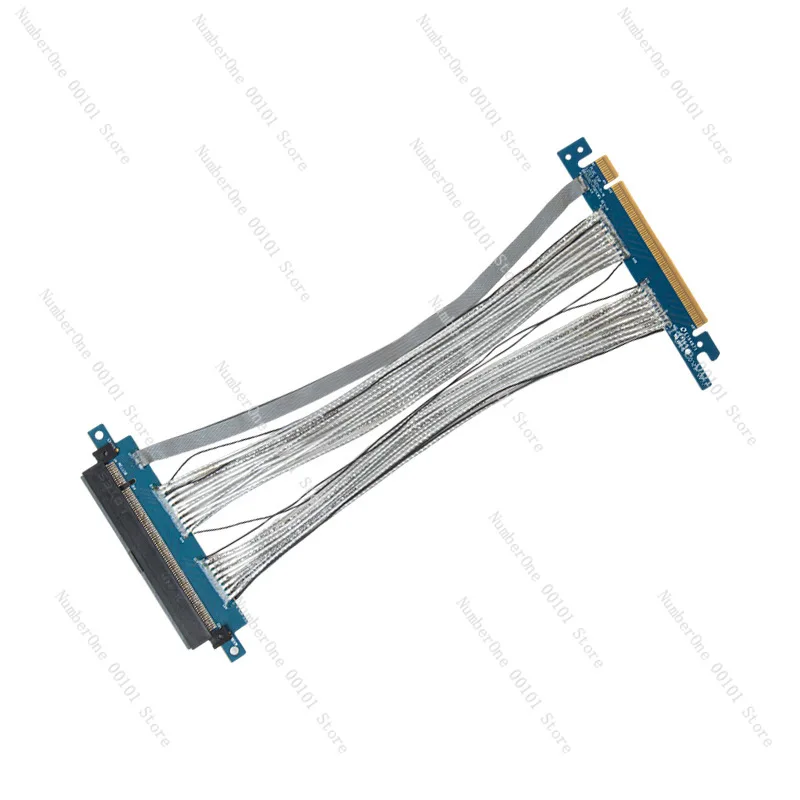 PCIe 5.0 Extension Cable 270 Degree Right Angle Socket for GPU Vertical Mount Full Speed Data Transfer