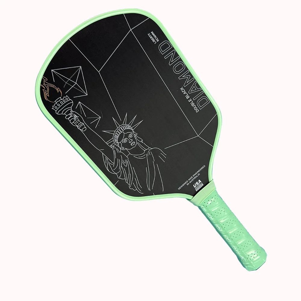 USAPA Standard Approved 700 Carbon Fiber Pickleball Paddle Double Black Diamond liberty RC16mm Thermoforming Statue of Liberty