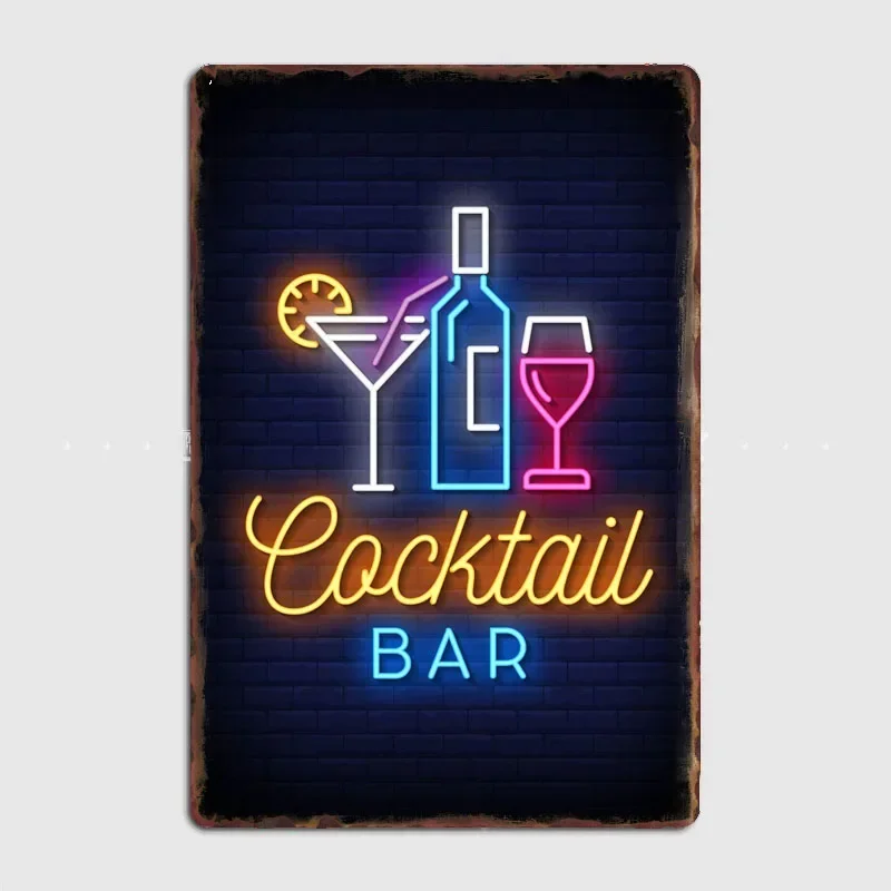 

Poster Retro Metal Posters Sign Garage Club Indoor Wall Room Decoration Home Decor Cocktail Poster