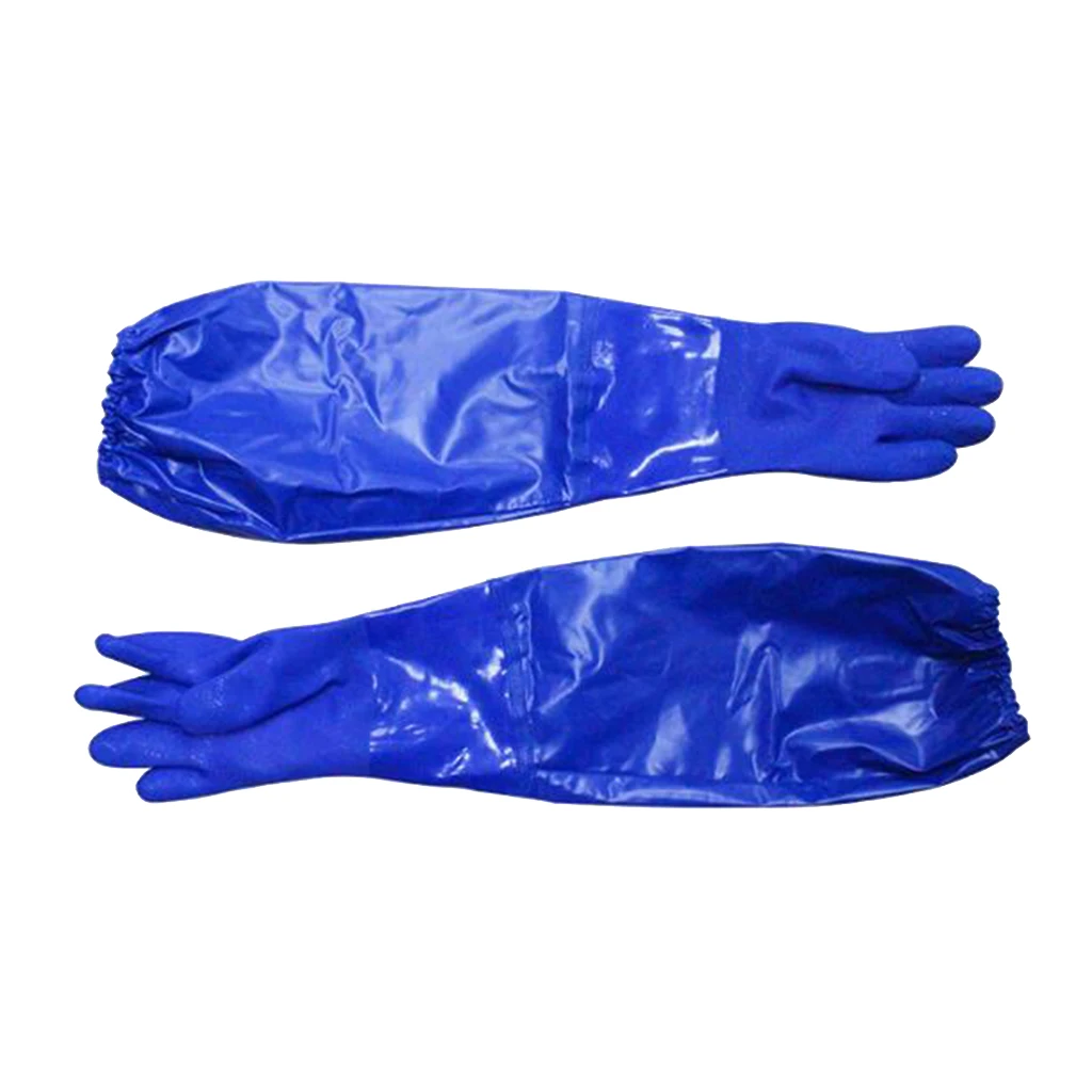 Non-slip Thickened Winter Long Fishing Gloves Reusable Waterproof Gardening Working Car Wash Gloves Elbow Length Fishing Tackles