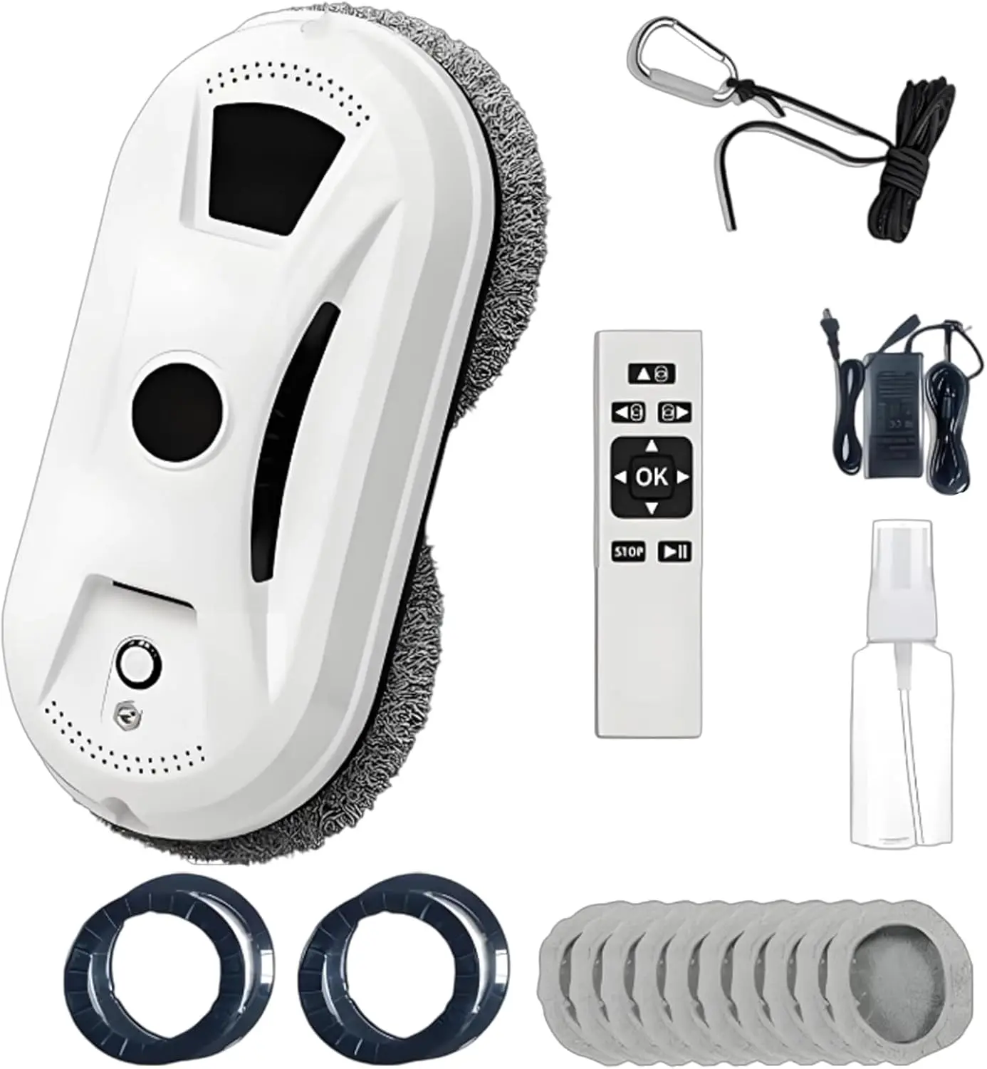 2026 New Upgrade Automatic Window Cleaning Robot, 2800Pa Dual Suction & Anti-Fall | 3 Cleaning Modes For High-Rise Windows & Gla