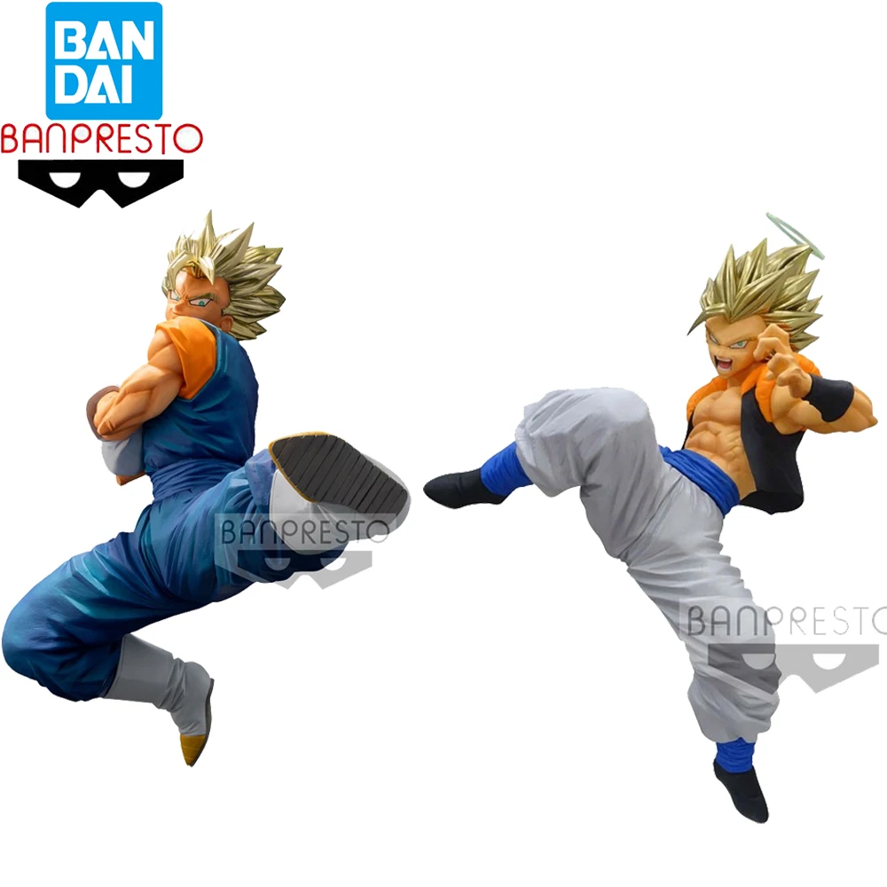 Stocked Original Banpresto Dragon Ball Blood of Saiyans Gogeta Ssj Vegito Ssj Anime Model Comic Toys Gift for Fans Kids Figures