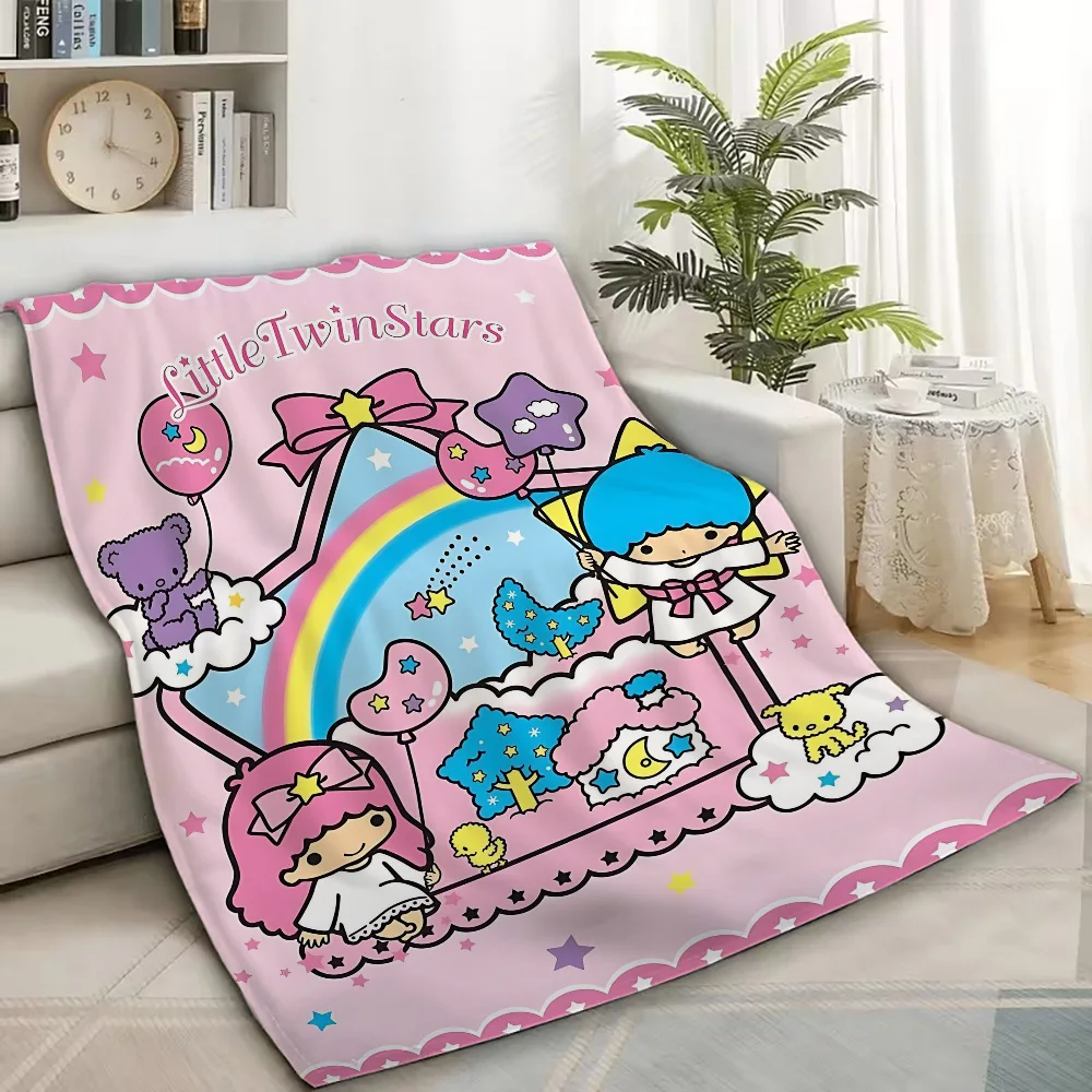 Sanrio Little Twin Stars Throw Blanket Bed Blankets and Throws Plaid Hysteric Mini Dandys World Home Blankets for Winter Luxury