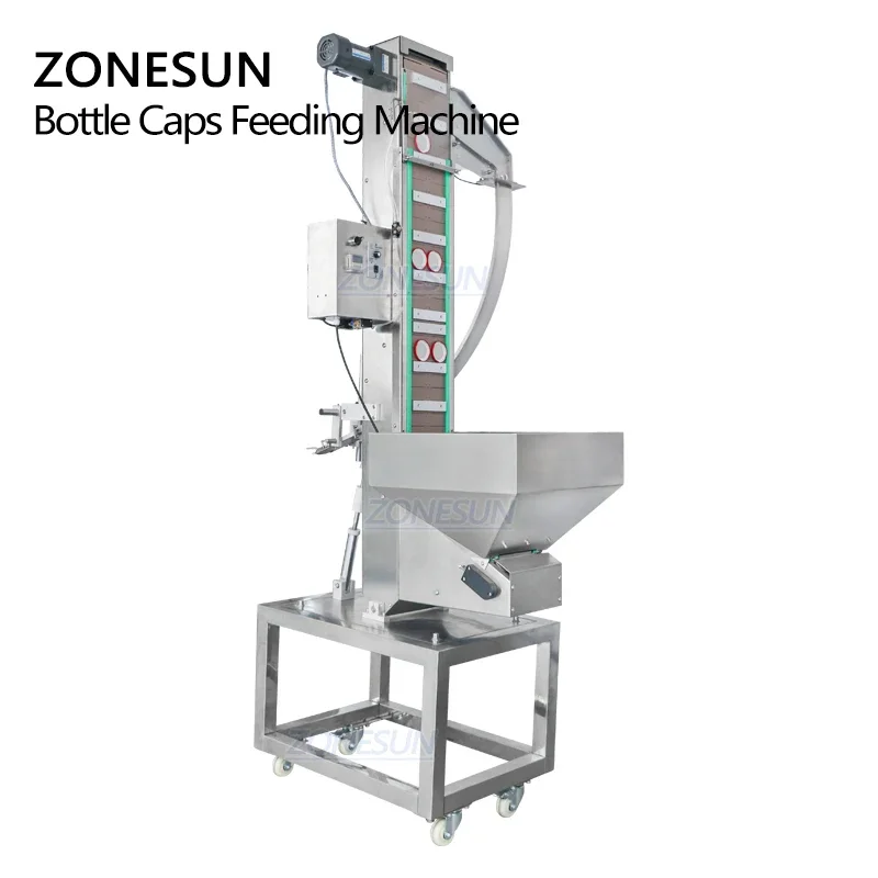 ZONESUN ZS-SLJ1 Automatic Customize Plastic PET Bottle Bulk Cap Feeding Elevator Machine For Capping Machine