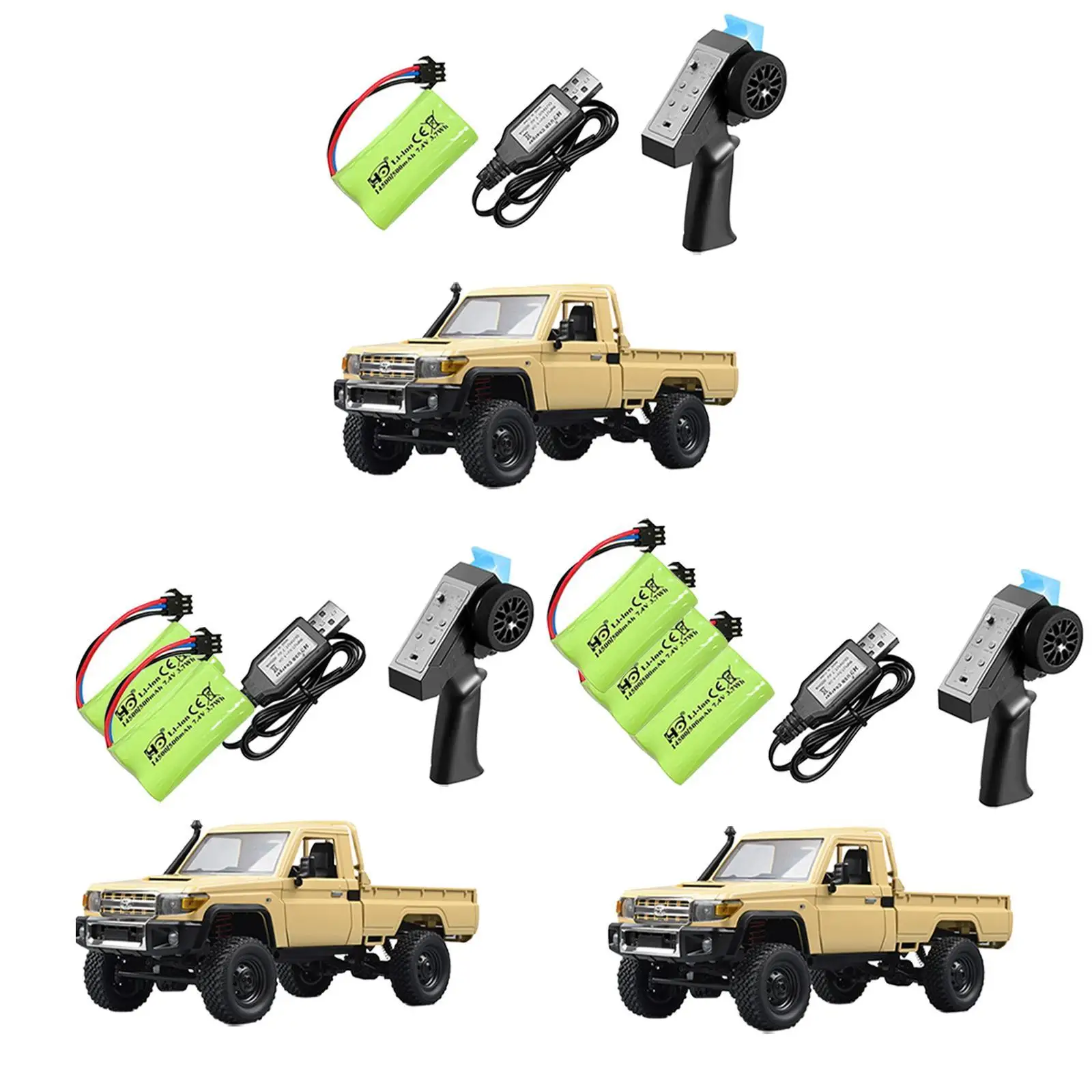 1:12 RC Crawler Car Hobby Grade 4WD Pickup Trucks for Grass Beach Grasslands