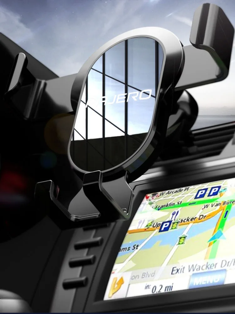 Gravity Car Phone Holder Mobile Phone Clip Holder Stand Bracket CD Slot Holder for MITSUBISHI Pajero 1 2 3 4  Auto Accessories
