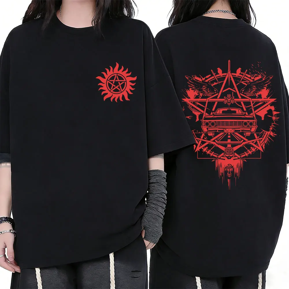 

Supernatural Graphic T-shirt Summer Men Women Fashion Casual Soft Cotton Short Sleeve Unisex Cosplay Oversized Crewneck Tshirt