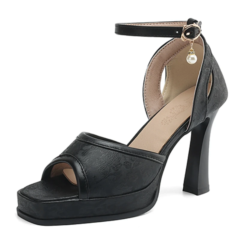 

Элегантные женские сандалии-гладиаторы, летняя обувь, туфли-лодочки на высоком каблуке 2024, белая, зеленая, розовая обувь с открытым носком, женская удобная обувь