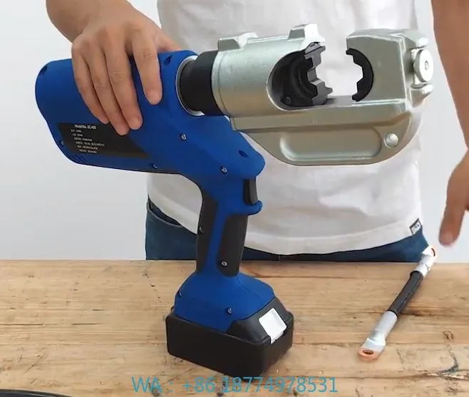 by Lithium Battery Easy Charging Portable Stainless Steel Hydraulic Crimping Pliers Electrical Powered