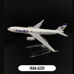 Scale 1:400 Metal Aircraft Replica Iran A330 Airlines Airplane Diecast Miniature Kids Home Decor Toys Model for Boys Girls