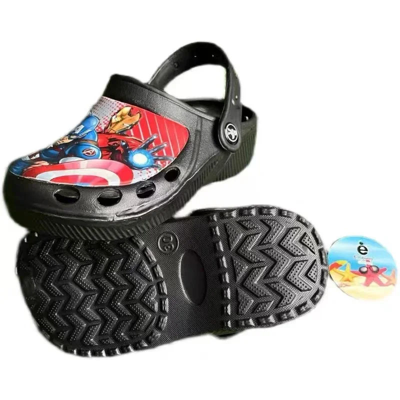 Kids Summer Sandals Children Garden Shoes Baby Boys Girl Cartoon Captain America Sandals Slipper Kids Indoor Outdoor Beach Wear