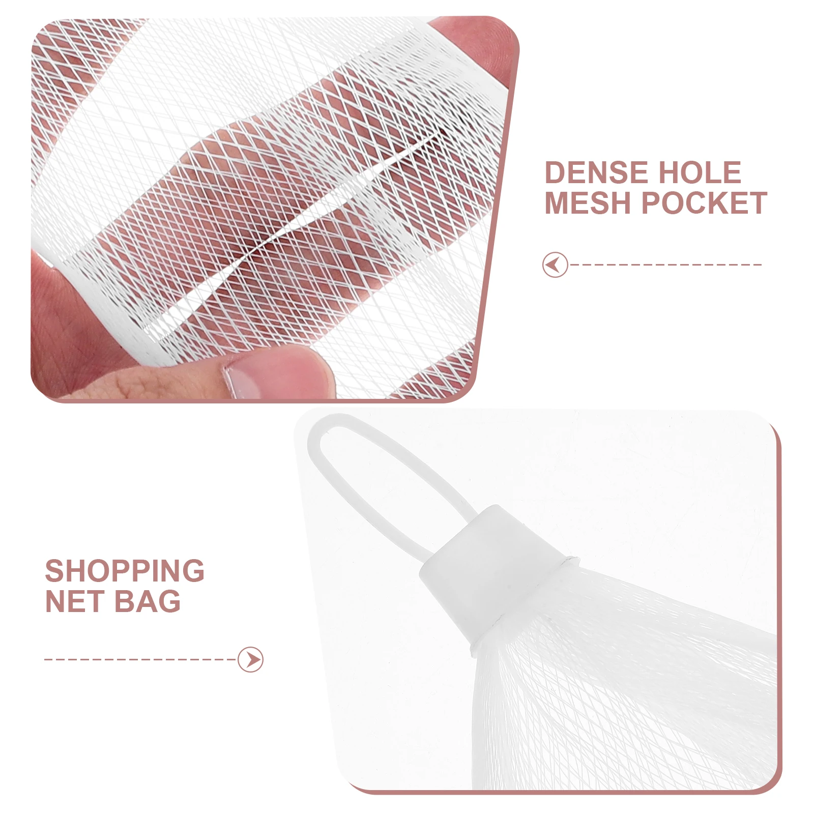 

100pcs Mesh Bag Shopping Net Storage Bags Large Capacity Egg Pouch Fruit Vegetable Sack Potatoes Nuts Seafood