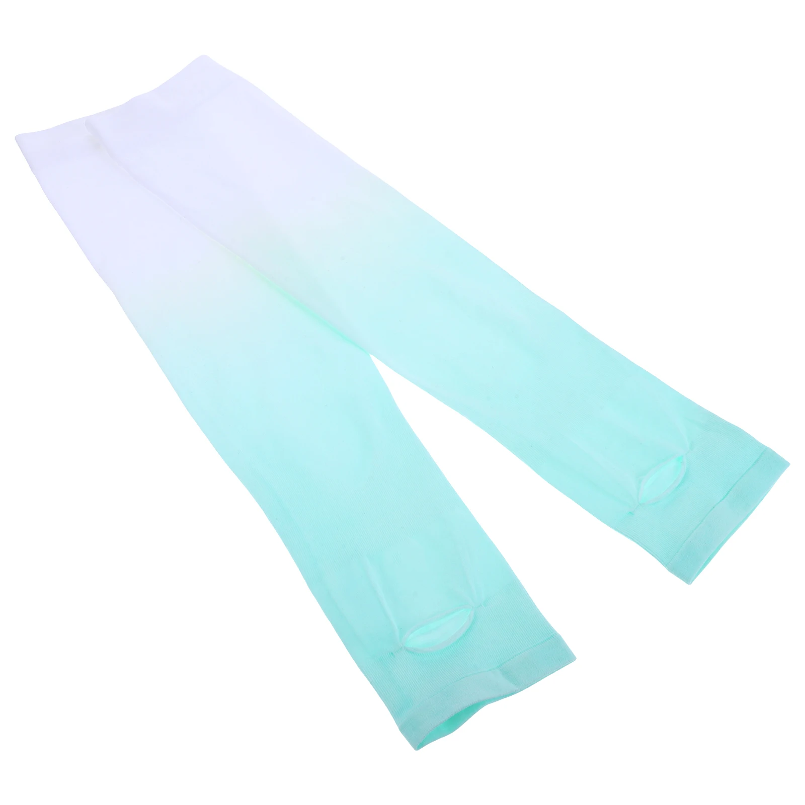 

Sun Protection Arm Sleeves Cooling Compression Cover for Women Outdoor Sports Gym Gloves Lightweight Thin White Green