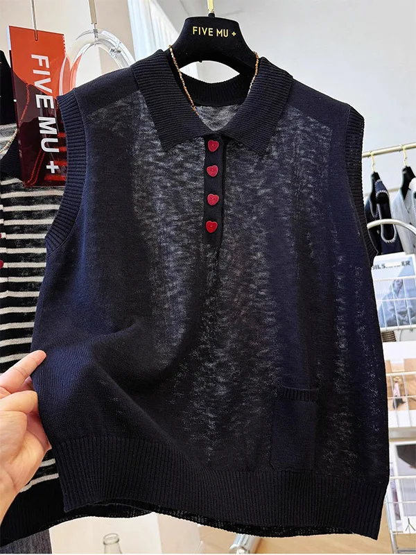 

Мужская осенняя тонкая вязаная футболка-жилет большого размера 300 Pou в стиле ретро, молодежная повседневная модель из эластичной ткани