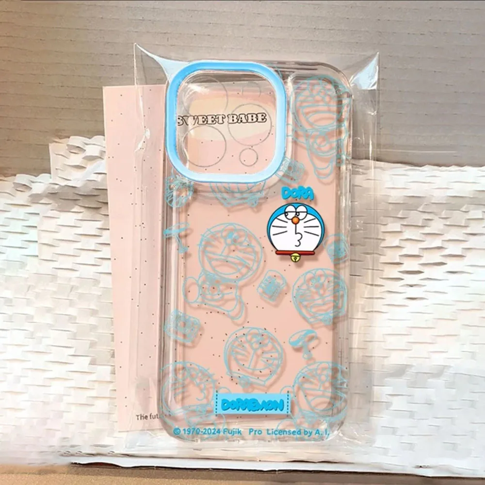 Cartoon Doraemon Iphone15 14Plus Phone Case Suitable for 13Pro 12/11 Transparent Print Xsmax/xr 7Plus Soft Shell Cute Gift